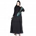 Embroidered nidha abaya-  Stone embossed
